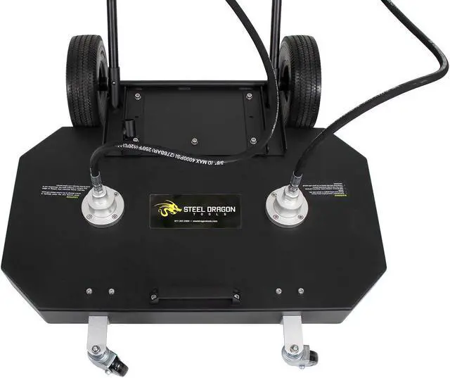 Alt view image 3 of 5 - Erie Tools 36" Aluminum Flat Surface Cleaner for Hot Cold Water Pressure Washer 4000 PSI 21 GPM with Wheels