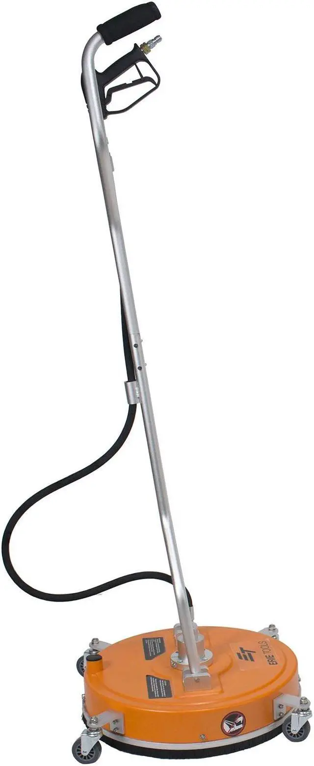 Alt view image 4 of 7 - Erie Tools 20" Polypropylene Surface Cleaner with Vacuum Port with Wheels and Wand Pressure Washer Attachment 4000 PSI, 10.5 GPM