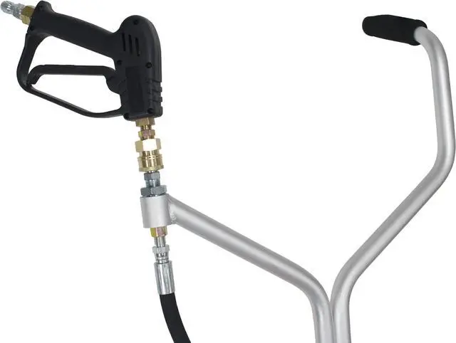 Alt view image 7 of 7 - Erie Tools 20" Polypropylene Surface Cleaner with Vacuum Port with Wheels and Wand Pressure Washer Attachment 4000 PSI, 10.5 GPM