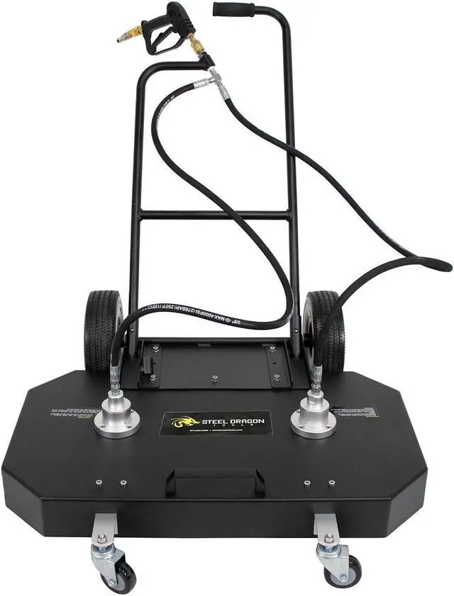 Alt view image 2 of 5 - Erie Tools 36" Aluminum Flat Surface Cleaner for Hot Cold Water Pressure Washer 4000 PSI 21 GPM with Wheels