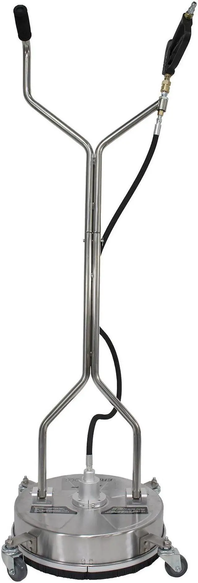 Alt view image 3 of 7 - Erie Tools 18" Stainless Steel Hot and Cold Pressure Washer Flat Surface Cleaner with Wheels 4000 PSI 12 GPM