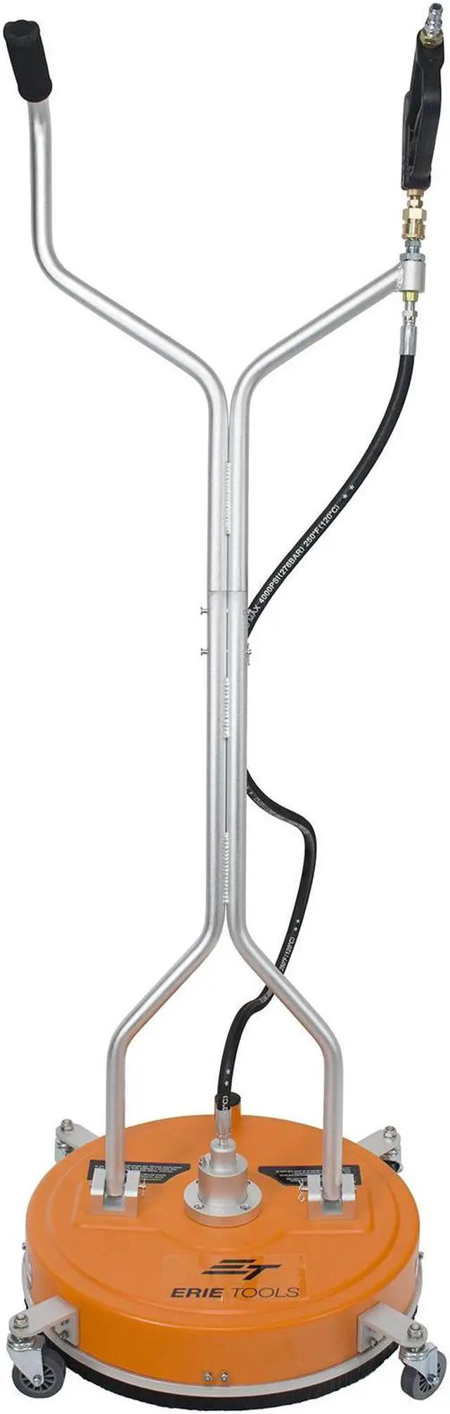 Alt view image 3 of 7 - Erie Tools 20" Polypropylene Surface Cleaner with Vacuum Port with Wheels and Wand Pressure Washer Attachment 4000 PSI, 10.5 GPM