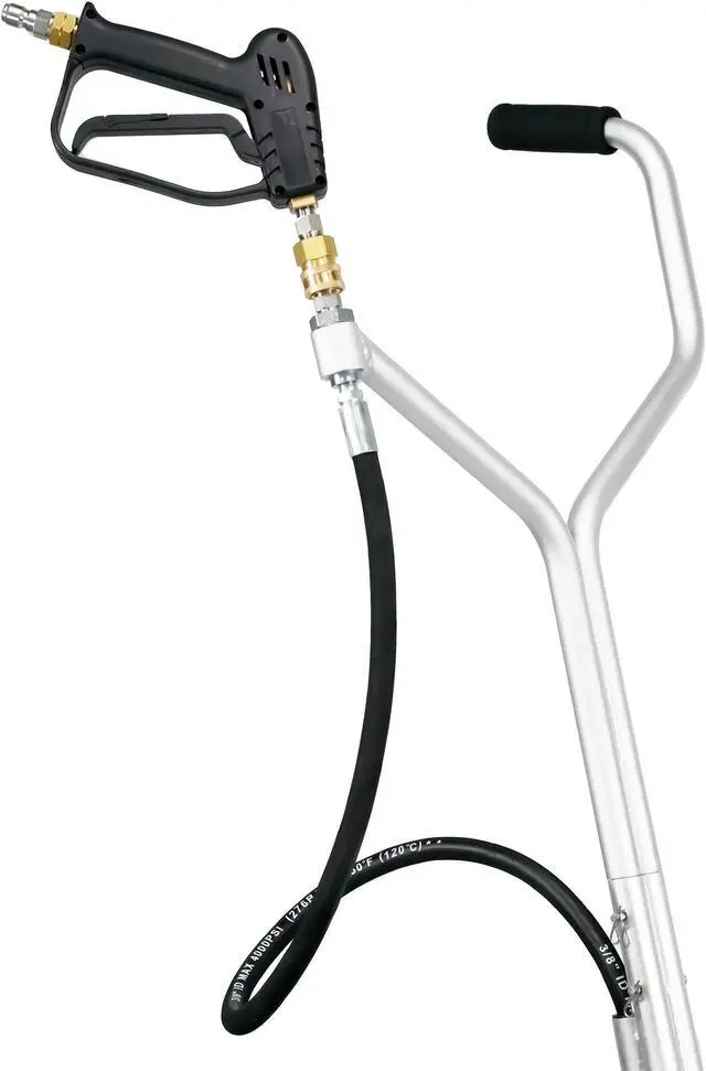 Alt view image 6 of 8 - Erie Tools 20" Polypropylene Flat Surface Cleaner Pressure Washer Attachment with Handle 4000 PSI, 10.5 GPM, No Wheels