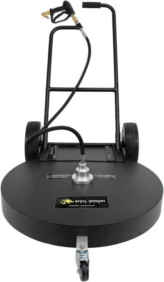 Alt view image 2 of 5 - Erie Tools 30" Aluminum Flat Surface Cleaner for Hot Cold Water Pressure Washer 4000 PSI 10.5 GPM with Wheels