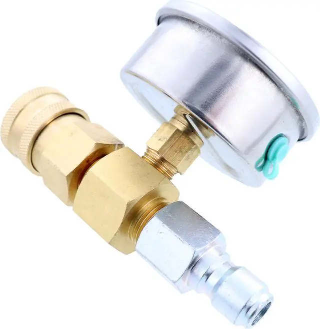 Alt view image 3 of 5 - Erie Tools® 8000 PSI Pressure Power Washer Gauge with 3/8" Quick Connect Coupler Fitting
