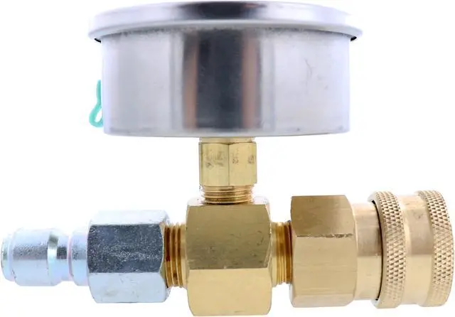 Alt view image 5 of 5 - Erie Tools® 8000 PSI Pressure Power Washer Gauge with 3/8" Quick Connect Coupler Fitting