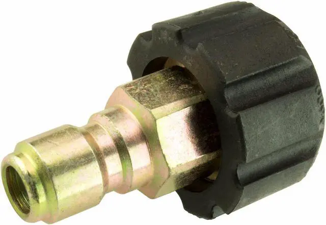 Alt view image 2 of 7 - Erie Tools Pressure Washer Twist Connect M22 X 3/8" Quick Disconnect Plug 4500PSI High Pressure Brass Fitting 300° F Max Temp