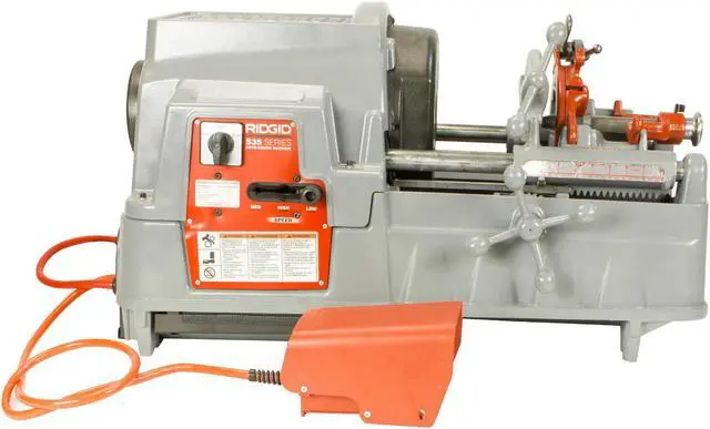 Alt view image 3 of 7 - RIDGID® 535A V3 Auto Chuck Pipe Threading Machine 84097 with 341 Reamer 811A Die Head and 47765 47770 High Speed Steel Dies