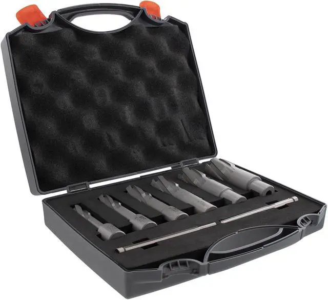 Main image of Steel Dragon Tools® 7pc. Tungsten Carbide Tipped Annular Cutter Kit 2" Depth and 9/16 in. to 1-3/16 in.