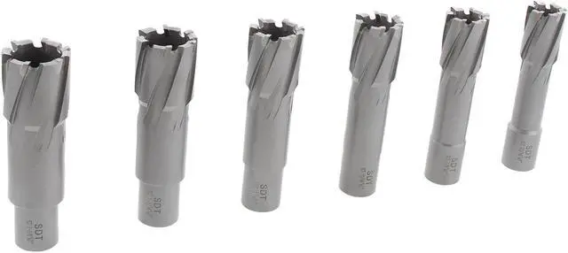 Alt view image 3 of 7 - Steel Dragon Tools® 13pc. Tungsten Carbide Tipped Annular Cutter Kit 2" Depth and 1/2 in. to 1-1/16 in.