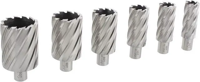 Alt view image 3 of 7 - Steel Dragon Tools® AC2-7PCLG 7PC Annular Cutter Kit Depth 2" Large Sizes 1" - 2" 1 Pin