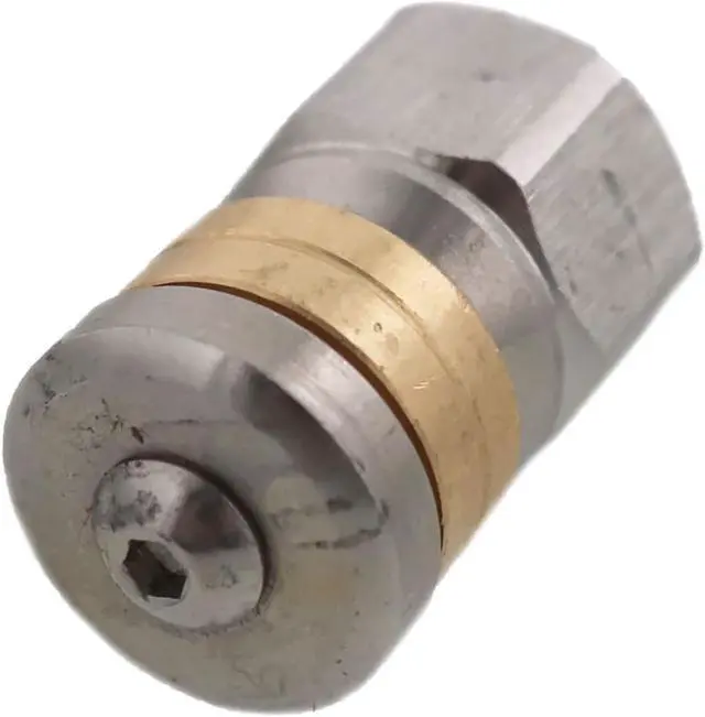 Alt view image 2 of 3 - Erie Tools Rotating 3/8 in. Sewer Jetter Drain Cleaning Nozzle, 5.5 Orifice, 4000 PSI, Max Temp 200 F