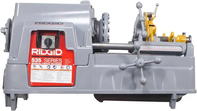 Alt view image 3 of 7 - RIDGID® 535 V3 Manual Chuck Pipe Threading Machine with Steel Dragon Tools® 811A Die Head and High Speed Steel Dies