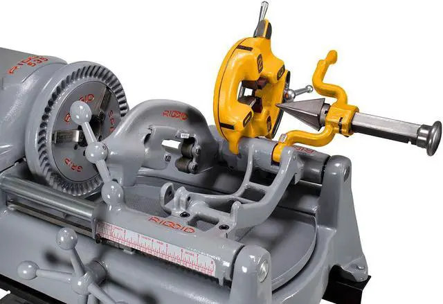 Alt view image 6 of 7 - RIDGID® 535 V1 Pipe Threading Machine with Steel Dragon Tools® Universal Cart 341 Reamer 811A Die Heads Alloy Steel Dies and Oil