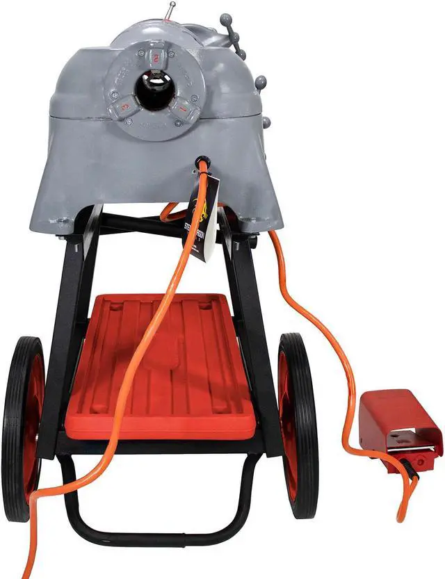 Alt view image 4 of 7 - RIDGID® 535 V1 Pipe Threading Machine with Steel Dragon Tools® Universal Cart 341 Reamer 811A Die Heads Alloy Steel Dies and Oil