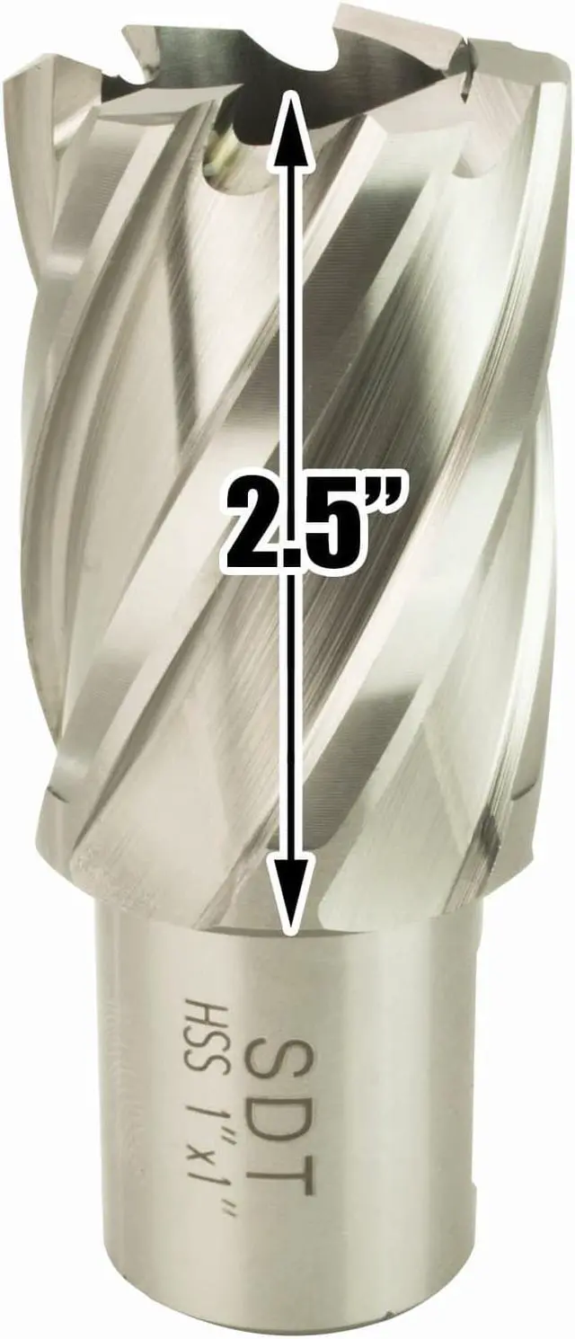 Alt view image 6 of 7 - Cayken KCY-48-2WDO 1.8in. Magnetic Drill Press with 1700W Variable Speed Motor Weldon Shank 13 Piece 1in. Cut Depth Annular Cutter Kit