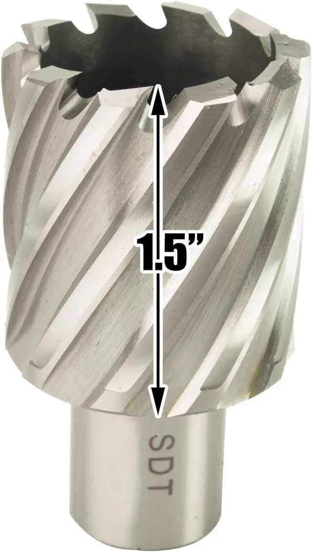 Alt view image 6 of 7 - Cayken KCY-48-2WDO 1.8in. Magnetic Drill Press with 1700W Variable Speed Motor Weldon Shank 7 Piece 1in. Cut Depth Annular Cutter Kit