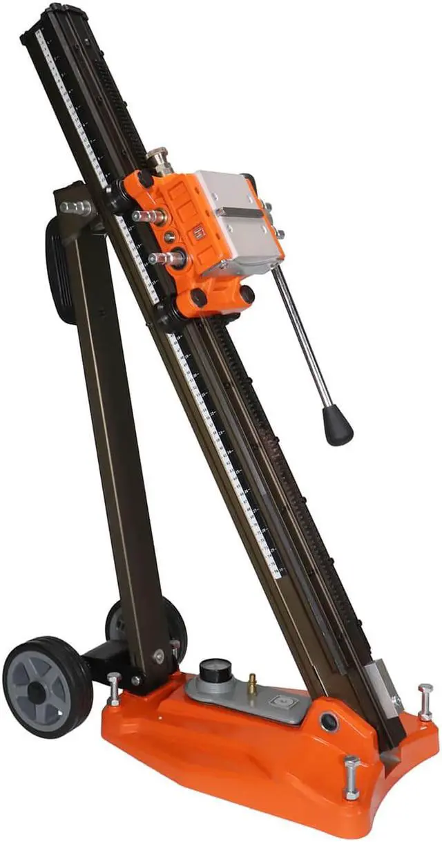 Alt view image 4 of 7 - Cayken Aluminum Diamond Core Drill Rig Stand with Vacuum Plate and Wheels