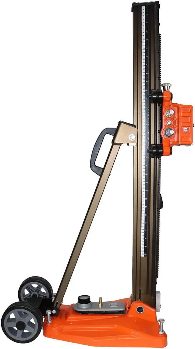 Alt view image 5 of 7 - Cayken Aluminum Diamond Core Drill Rig Stand with Vacuum Plate and Wheels