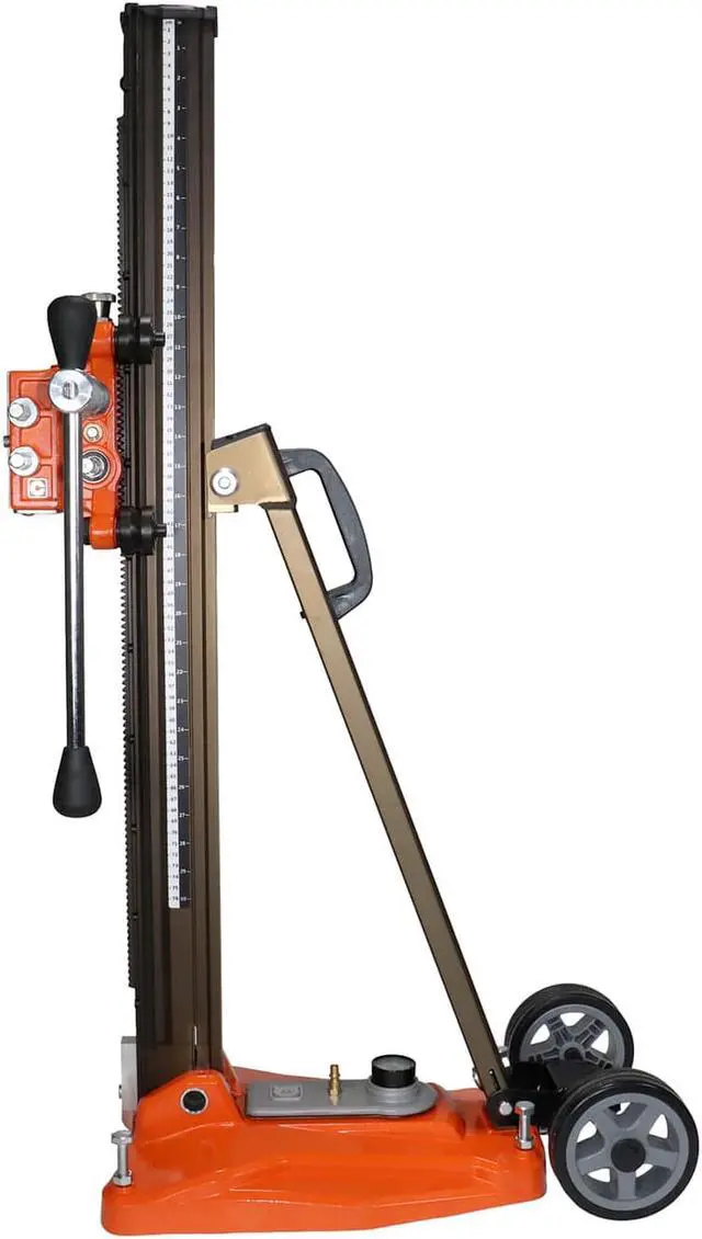 Alt view image 6 of 7 - Cayken Aluminum Diamond Core Drill Rig Stand with Vacuum Plate and Wheels