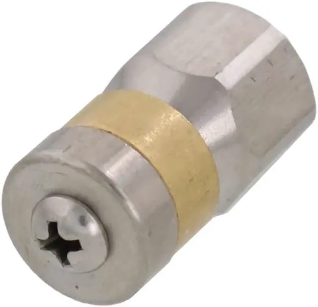 Alt view image 2 of 3 - Erie Tools Rotating 1/4 in. Sewer Jetter Drain Cleaning Nozzle, 12.0 Orifice, 4000 PSI, Max Temp 200 F