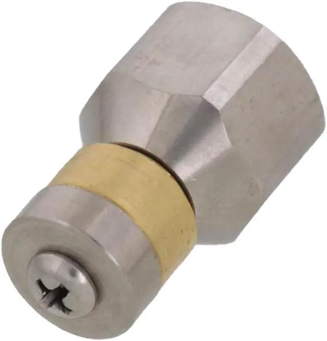 Alt view image 2 of 3 - Erie Tools Rotating 3/8 in. Sewer Jetter Drain Cleaning Nozzle, 9.0 Orifice, 4000 PSI, Max Temp 200 F