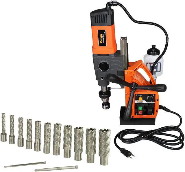 Main image of Cayken KCY-48-2WDO 1.8in. Magnetic Drill Press with 1700W Variable Speed Motor Weldon Shank 13 Piece 2in. Cut Depth Annular Cutter Kit