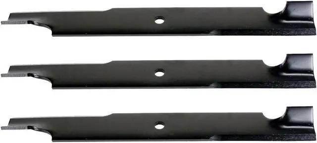 Main image of 3 USA Mower Blades U13276BP High-Lift for Toro 08899100 08979600 09081200 105-7718 105-7718-03 105-7777-03 Length 20-1/2 in. Width 2-1/2 in. Thickness .250 in. Center Hole 5/8 in. 60 in. Deck