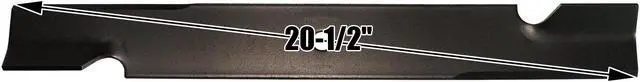 Alt view image 3 of 7 - 9 USA Mower Blades U15207BP High-Lift for Exmark 103-0301 103-0301-S 103-1580-S 103-2530 1-633483 613112 613250 Length 20-1/2 in. Width 2-1/2 in. Thickness .203 in. Center Hole 5/8 in. 60 in. Deck