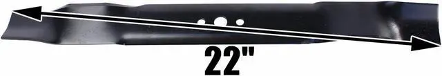 Alt view image 4 of 7 - 4 USA Mower Blades AYP485BP Mulching Blade Fits AYP® 141443 141443P 406713X431 Length 21-3/4 in. Width 2-1/4 in. Thickness 0.150 in. Center Hole 5/8 in. Side Hole 3/8 in. 22 in. Deck