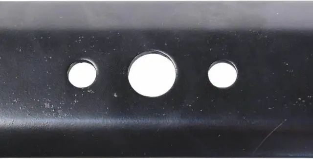 Alt view image 6 of 7 - 4 USA Mower Blades AYP485BP Mulching Blade Fits AYP® 141443 141443P 406713X431 Length 21-3/4 in. Width 2-1/4 in. Thickness 0.150 in. Center Hole 5/8 in. Side Hole 3/8 in. 22 in. Deck