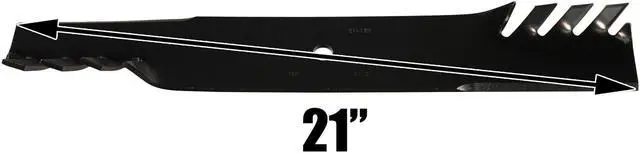 Alt view image 3 of 7 - USA Mower Blades (6) AYP498BP High Lift Blade Fits AYP® Craftsman® 127843 134149 127843 138498 532127843 Length 21 in. Width 2 1/4 in. Thickness .150 in. Center Hole 5 PT ST 42 in. Deck