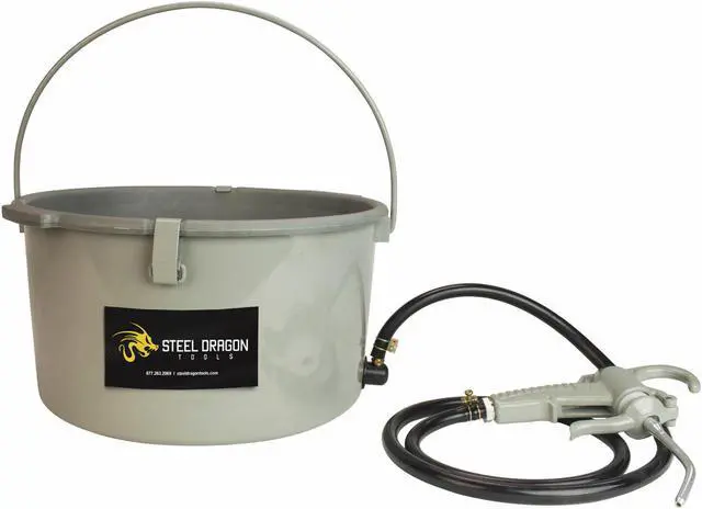 Alt view image 2 of 7 - Steel Dragon Tools® 418 Handheld Oiler Bucket 10883 and 1 Gallon of Premium Dark Pipe Threading Oil for 300 535 700 12R