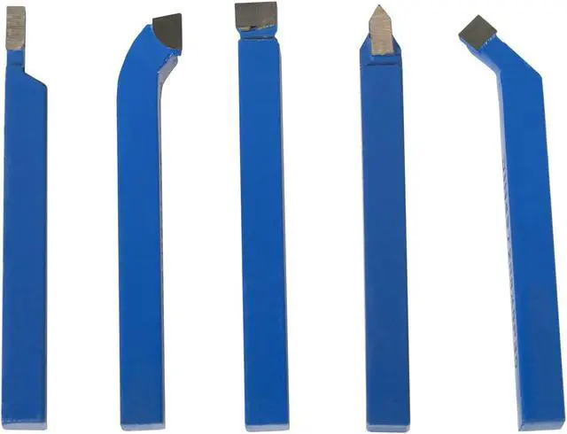 Alt view image 2 of 4 - Erie Tools 5 Piece Cutting Set 5/16" Tungsten Carbide Tips for Mini Metal Lathe