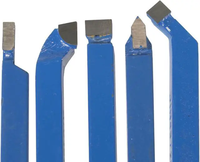 Alt view image 4 of 4 - Erie Tools 5 Piece Cutting Set 5/16" Tungsten Carbide Tips for Mini Metal Lathe
