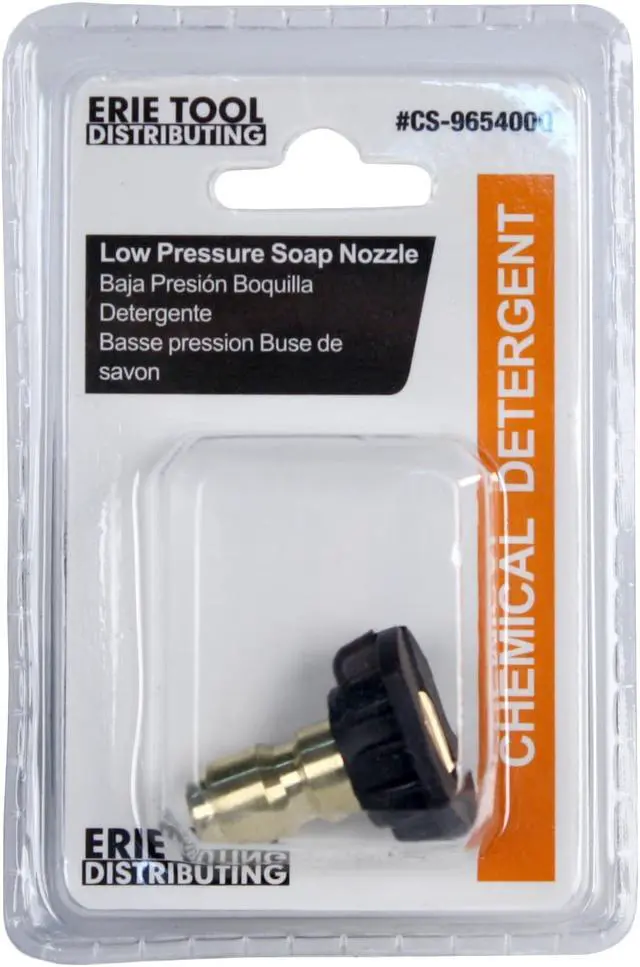 Alt view image 3 of 3 - Erie Tools 1/4in. Quick Connect 65 Degree Low Pressure Soap Nozzle