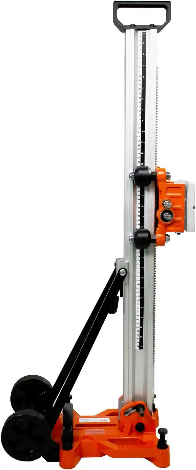 Alt view image 6 of 7 - Cayken 400F Aluminum Diamond Core Drill Rig Stand Quick Adjustable Angle 4.5in. Wheels for Easy Portability