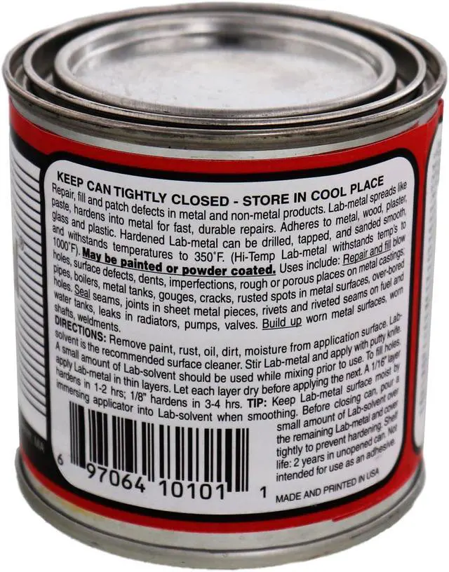 Alt view image 2 of 3 - Alvin 12 oz Lab Metal Durable Economical Repair Putty, Dent Filler & Patching Compound Epoxy