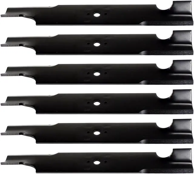 Main image of USA Mower Blades (6) U10022BP Standard Medium Lift for  103-2508 103-2518 103-2518-S 103-2528 Length 18 in. Width 2-1/2 in. Thickness .250 in. Center Hole 5/8 in. 36 in. and 52 in. Deck