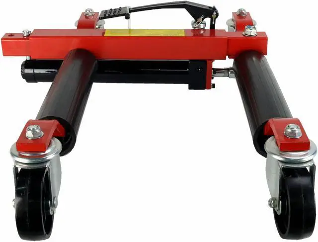 Alt view image 4 of 8 - (2) Dragway Tools 12in. Hydraulic Wheel Dolly Vehicle Positioning Jack Lift Hoist with 1500 lb Capacity