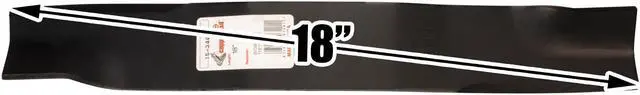 Alt view image 3 of 7 - Rotary® 3401 Mower Blades for Bobcat® Gravely® Lesco® Windsor® Wright® 18 Length 2-1/2 Width .250 Thickness 5/8 Center Hole Fits 36in. 54in. Deck