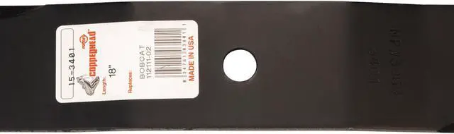 Alt view image 6 of 7 - Rotary® 3401 Mower Blades for Bobcat® Gravely® Lesco® Windsor® Wright® 18 Length 2-1/2 Width .250 Thickness 5/8 Center Hole Fits 36in. 54in. Deck