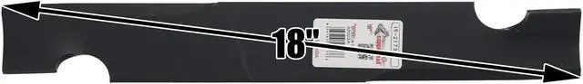 Alt view image 3 of 7 - 6 Rotary® 2173 Mower Blades for Bad Boy® 038-5202-00 Bobcat® 32022A Exmark® 1633482 Snapper® 1988564 Toro® 103-2528 Length 18 Width 2-1/2 Thickness .240 Center Hole 5/8 Fits 36 52" and 54" Decks