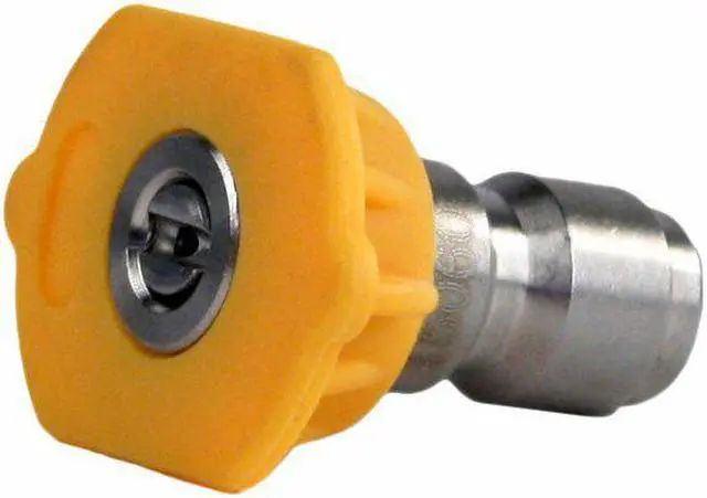 Main image of Erie Tools 3.0 Stainless Steel Orifice 15 Degree 1/4in. Quick Connect 4000 PSI High Pressure Washer Spray Nozzle Tip