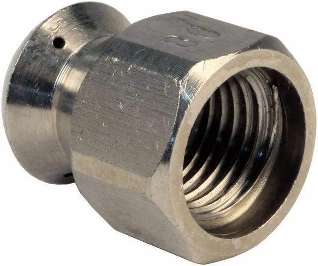 Alt view image 3 of 3 - Erie Tools 1/4 in. Button Nose Sewer Jetter Drain Cleaning Nozzle 8.0 Orifice 5500 PSI Max Temp 200 F