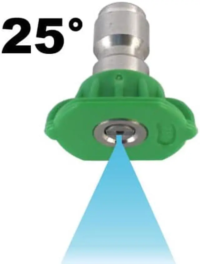 Alt view image 3 of 4 - 20 Pack of Erie Tools 3.5 Stainless Steel Orifice 25 Degree 1/4in. Quick Connect 4000 PSI High Pressure Washer Spray Nozzle Tips