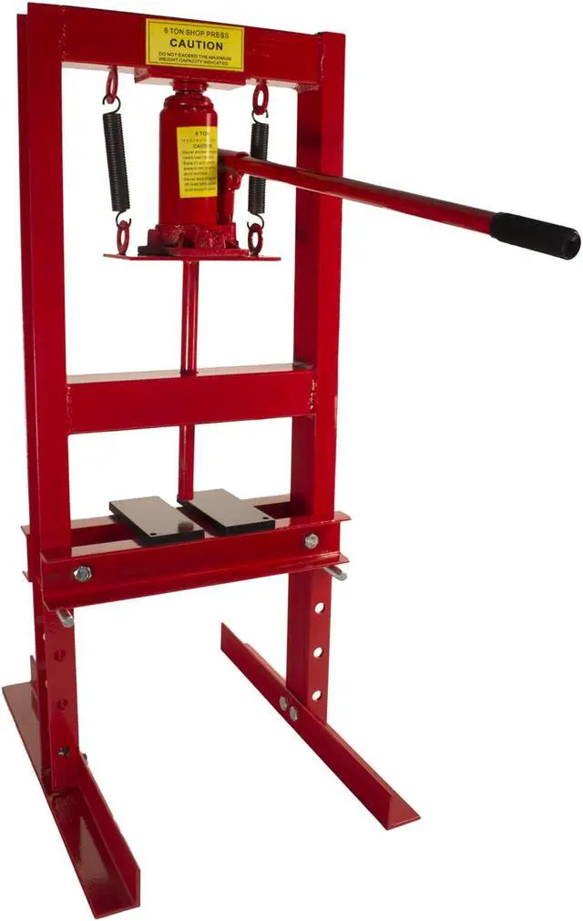 Main image of Dragway Tools 6-Ton Hydraulic Shop Press Benchtop with Plates H Frame Jack Stand