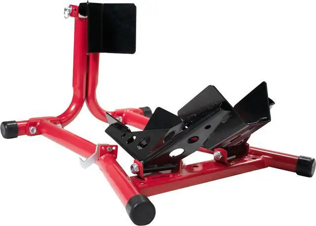 Main image of Dragway Tools 1500 lb Fixed Motorcycle Front Wheel Chock fits Sport Bikes & Road Cruisers