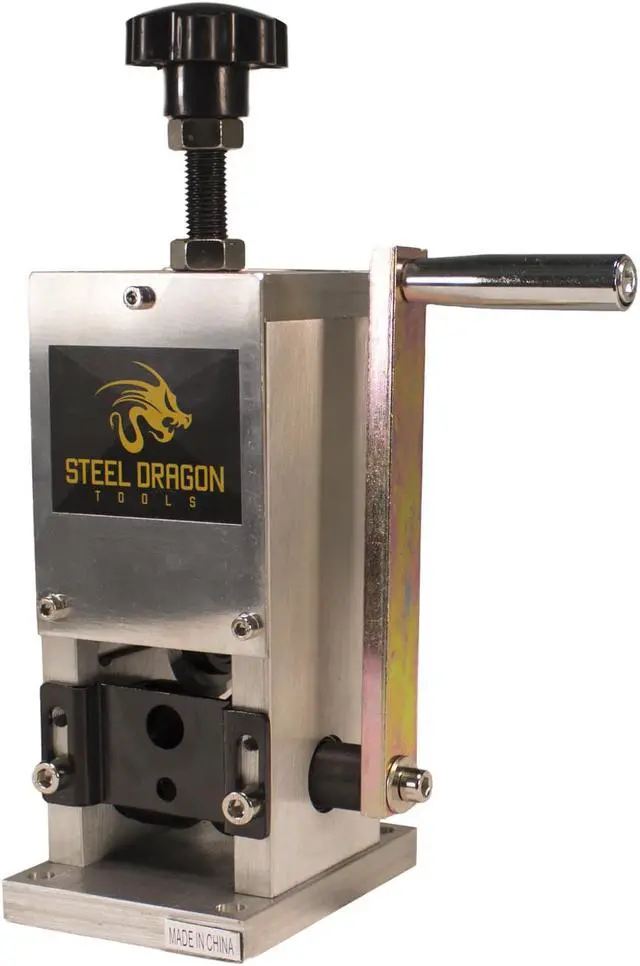 Alt view image 3 of 7 - Steel Dragon Tools® WRA15 Benchtop Manual or Drill Powered 0.15 in. to 1 in. Automatic Wire Stripping Machine Strip Scrap Copper Wire Stripper