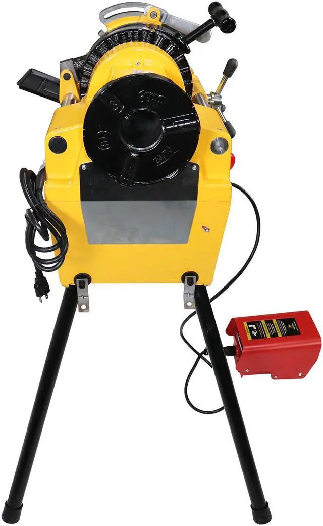Alt view image 4 of 7 - Steel Dragon Tools® 7090 1/2-inch to 2-inch Power Pipe Threading Machine with Cart 811A Die Head Dies and Foot Pedal